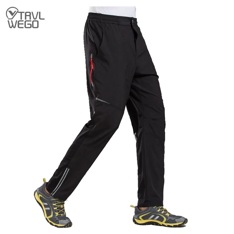 

TRVLWEGO Motorcycle Pants Hiking Men Fleece Safe Night Reflective Clothing Keep Warm Running Outdoor Bikeing Camping Trousers