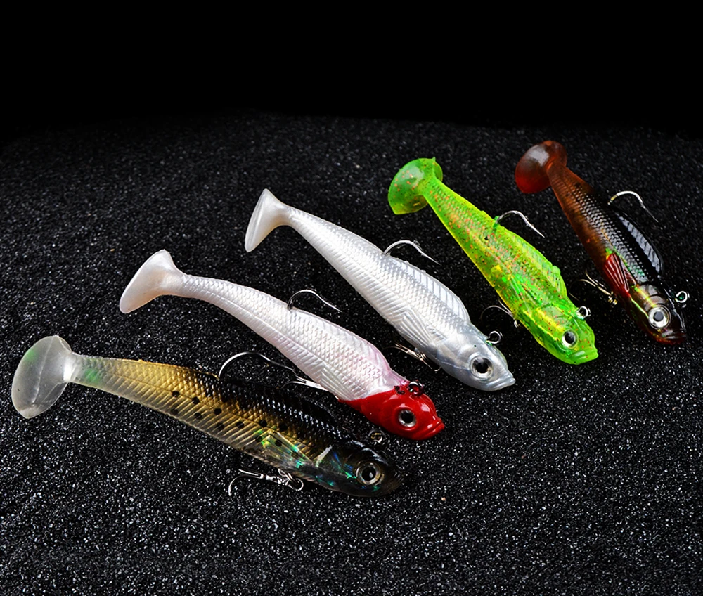 NGB 1 Stück 8/10CM 9g/21,5g Weicher Köder Jig Angelköder Fisch-Swimbait Dreifachhaken Angelhaken Angelzubehör – Detail 5
