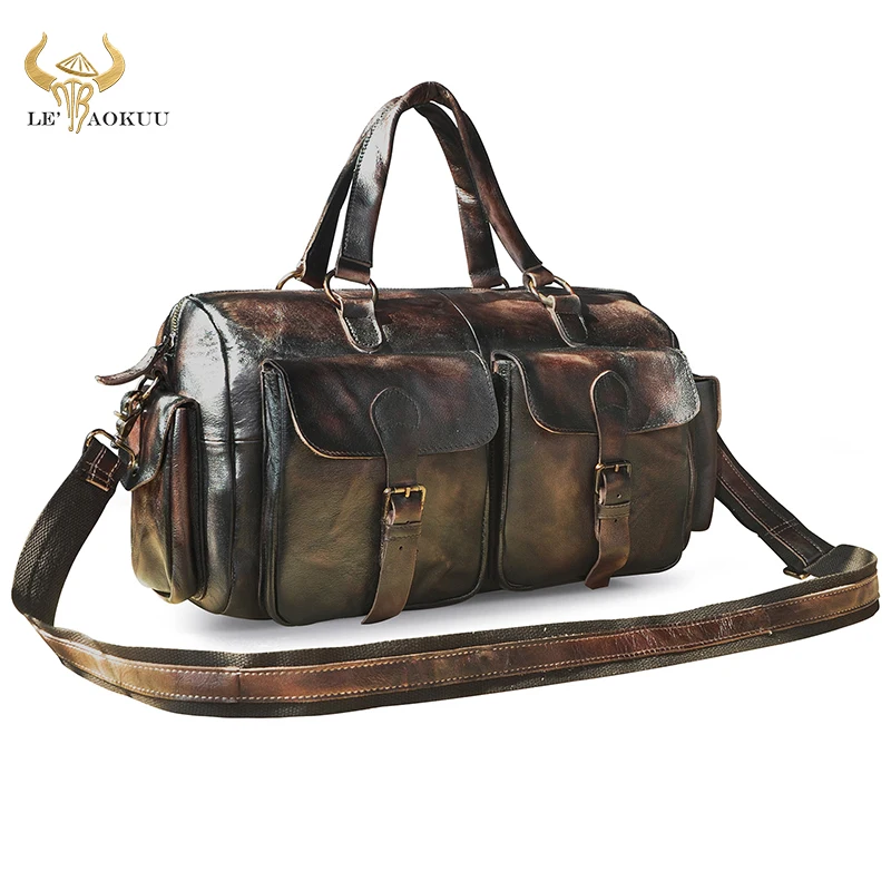 

Men Genuine Leather Coffee Business Briefcase Messenger Bag Male Design Travel 14" Laptop Attache Case Tote Portfolio Bag 1097