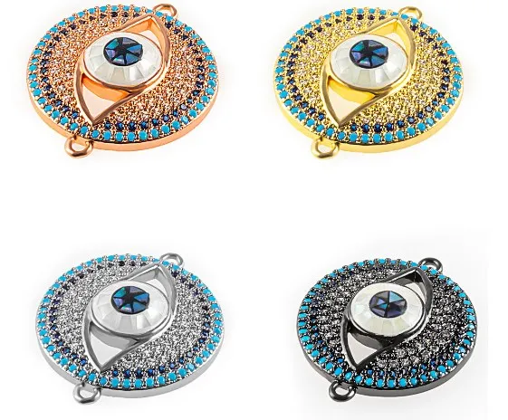 20*24mm steering wheel shell crystal micro pave cz zircon cubic zirconia beads DIY necklace charm bracelet connectors making dr2