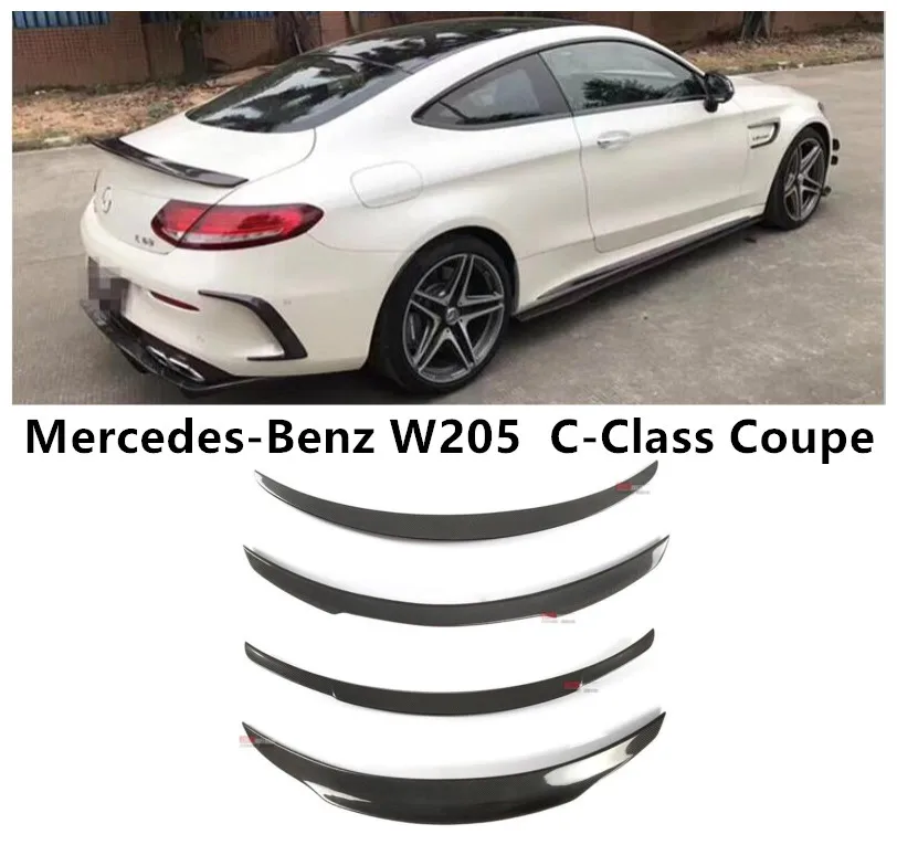 

Carbon Fiber Spoilers For Mercedes-Benz W205 C-Class Coupe C200 C300 C63 2015-2019 Wing Lip Spoiler High Quality Car Accessories