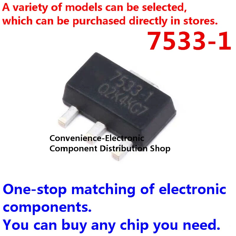 10PCS/PACK HT7533-1 7533-1 SMD 7533-2 HT7533-2 7533-3 TO-89 HT7533-3 SOT-89 low dropout linear regulator (LDO)