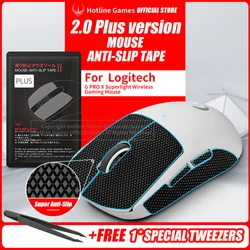 Hotline Games 2.0 Plus Mouse Grip Tape for Logitech G Pro x Superlight Wireless Gaming Mouse,Grip Upgrade,Pre Cut,Easy to Apply