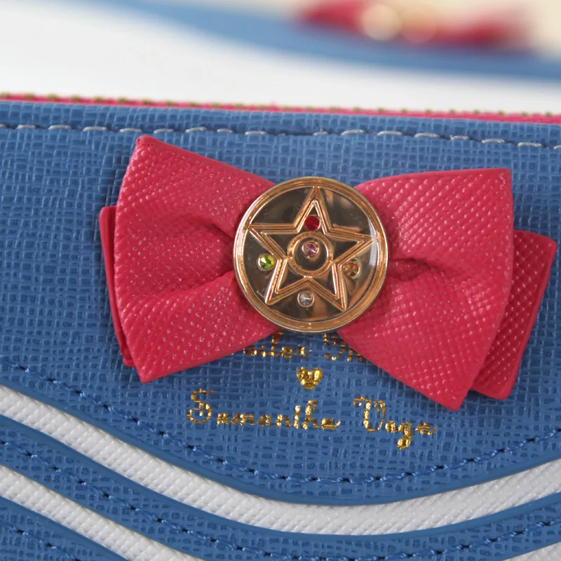 Kawaii Sailor Moon Designer Leather Long Wallet Women Japanese Fashion Brand Lady Zipper Purse Lovely Handbag Clutch Female D280