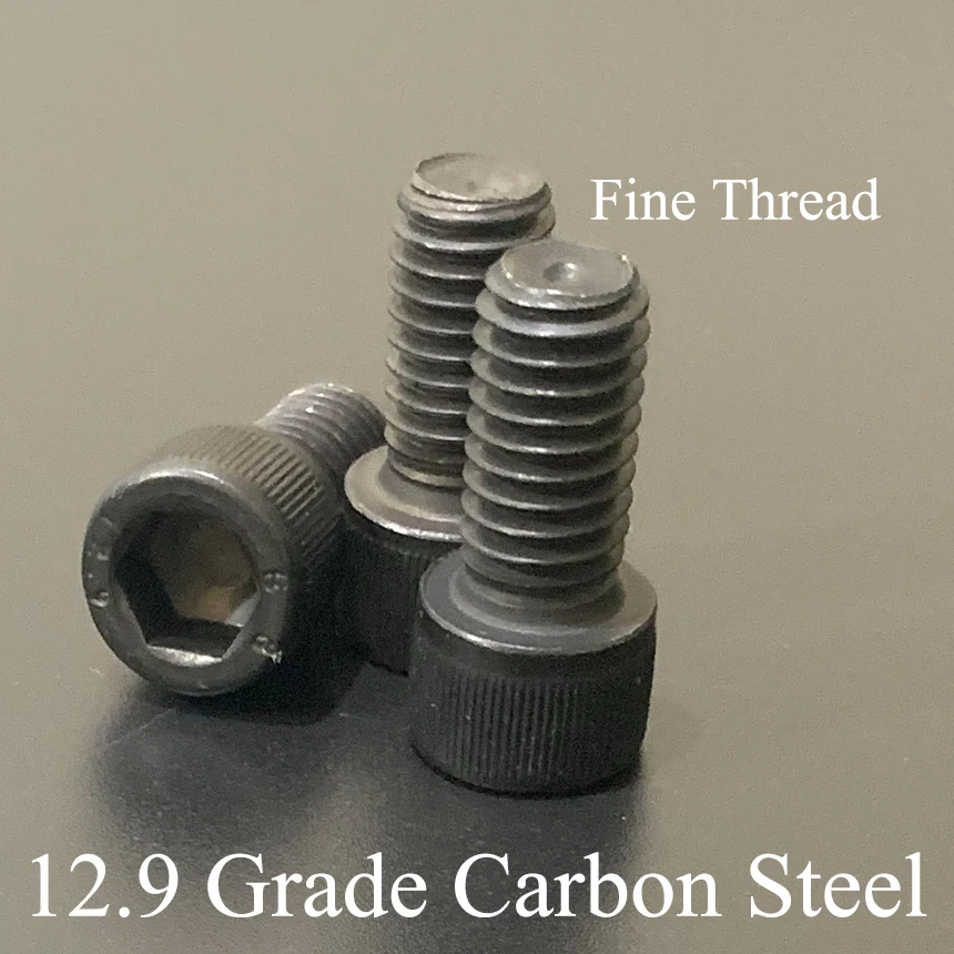 M14*1.5*35/40/45/50/55/60 1.5mm Pitch Full Fine Thread 12.9 Grade Carbon Steel Cap Allen Head Bolt Hex Hexagonal Socket Screw