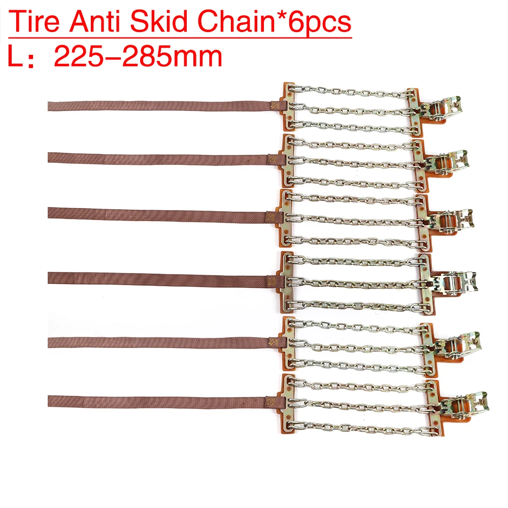 8PCS Car Tire Anti-skid Steel Chain Winter Spikes Cadenas Para Nieve For Tire Chains Rain Winter Tool Tires Car Car Truck SUV