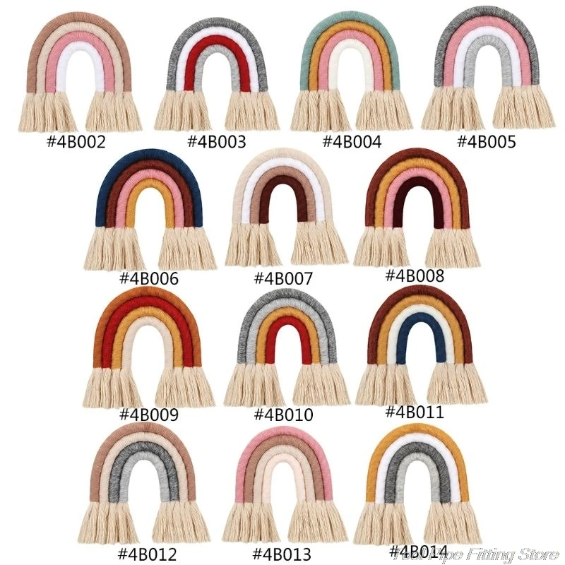 Macrame Woven Rainbow Wall Hanging for Nursery Dorm Room Decoration M02 21 Dropshipping
