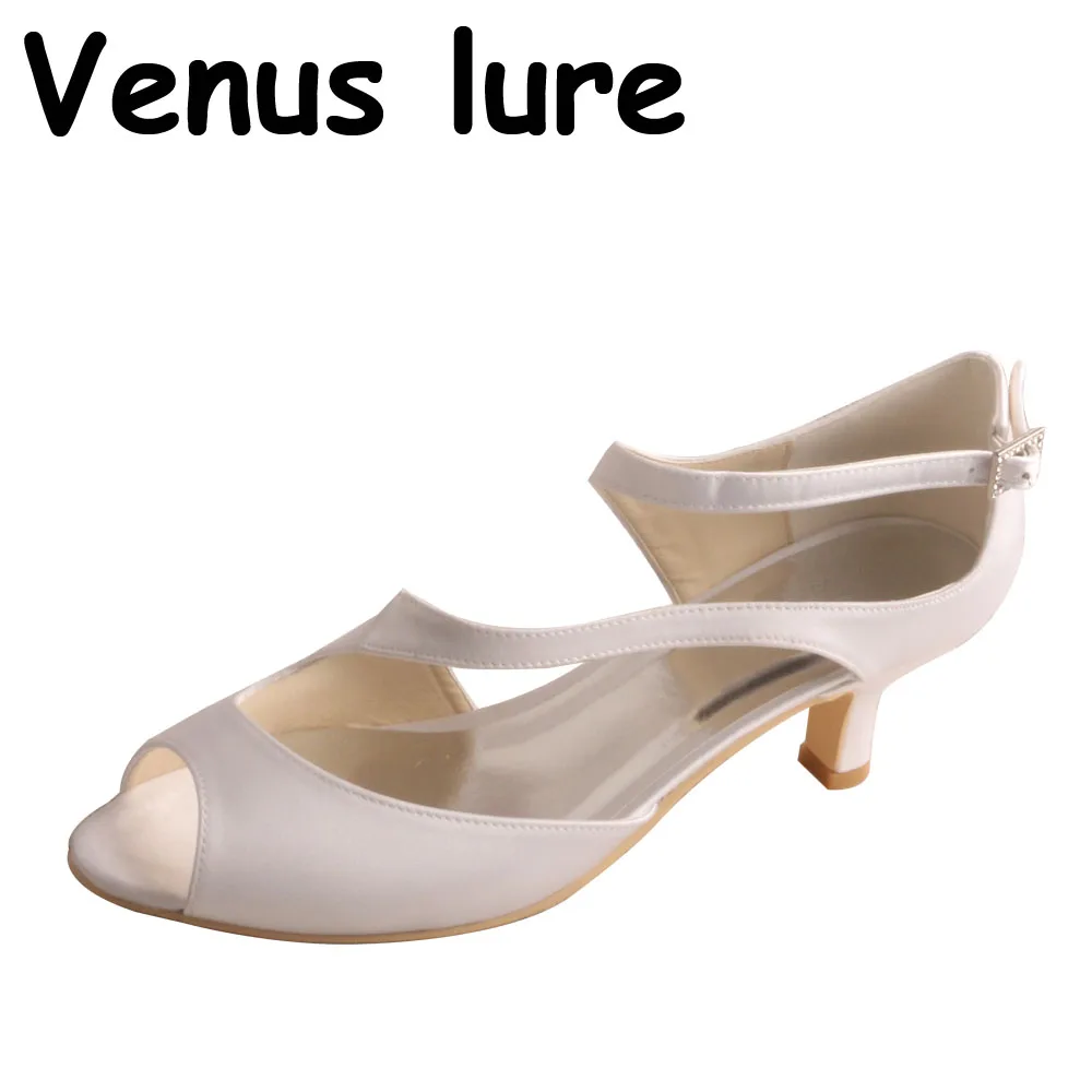 

White Cutout Vintage Shoes Wedding Women 5CM Peep Toe Roman Pumps