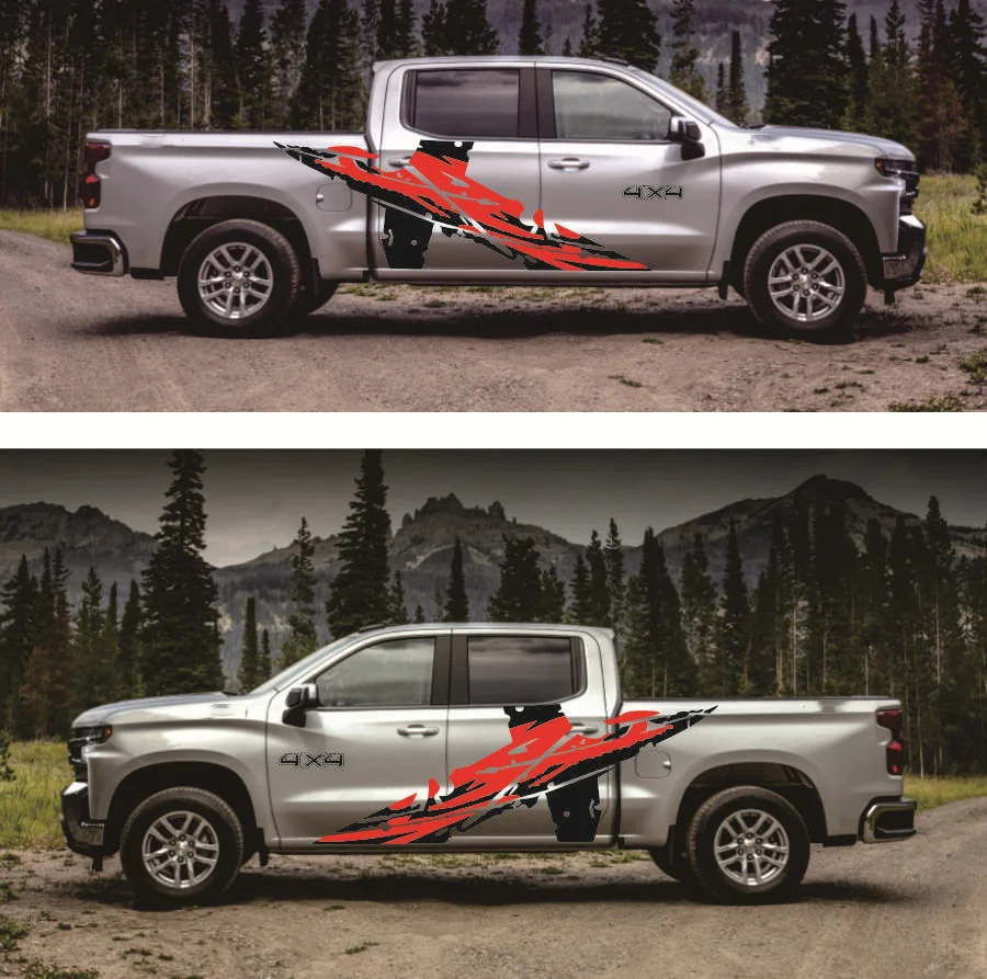 1 paire graphique vinyle décalcomanie pour camion décalcomanie Auto style décoration voiture autocollants pour Ford 4x4 hors route pick-up