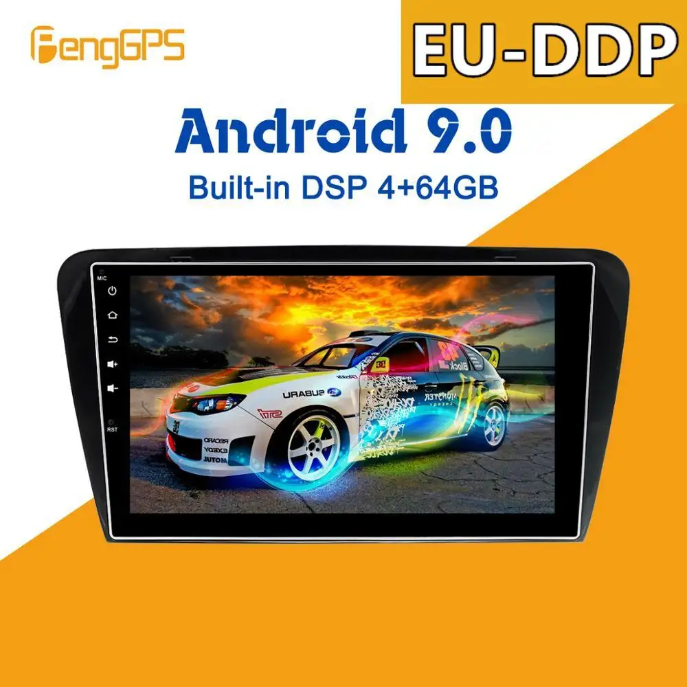 Android 9.0 4+64GB DVD player Built-in DSP Car multimedia Radio For  Skoda Octavia A7 2013-2016 GPS Navigation Stereo Audio