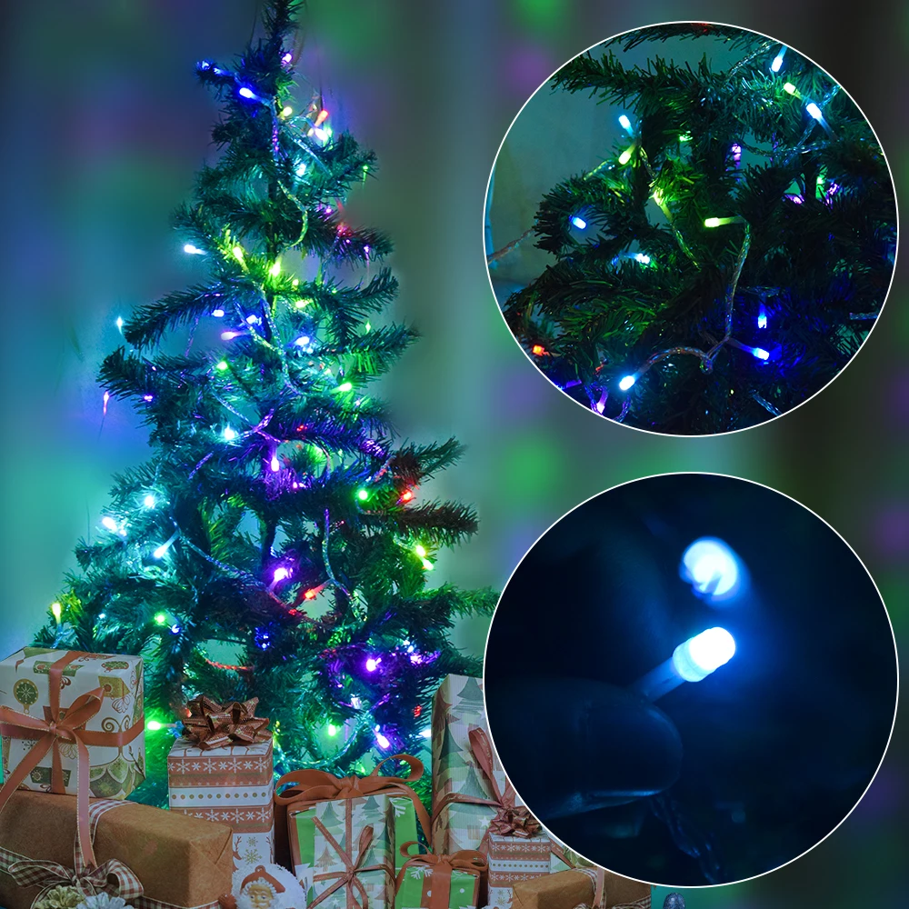 holiday Led christmas lights outdoor 100M 50M 30M 20M 10M led string lights decoration for party holiday wedding Garland