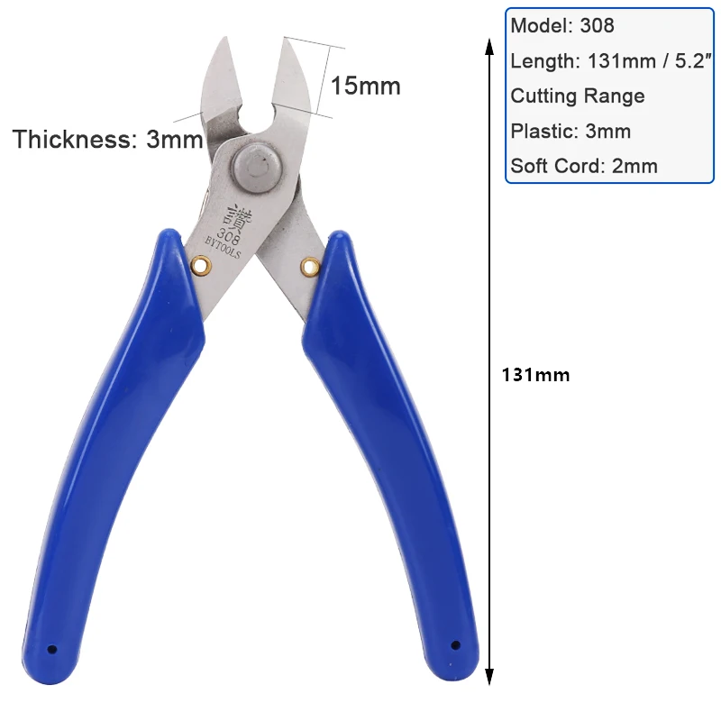 1/3/5/10pcs Wire Nippers Hand Tools Mini Scissors Electronic Diagonal Side Cutting Pliers Clamp Cable Wire Cutters Repair Tool