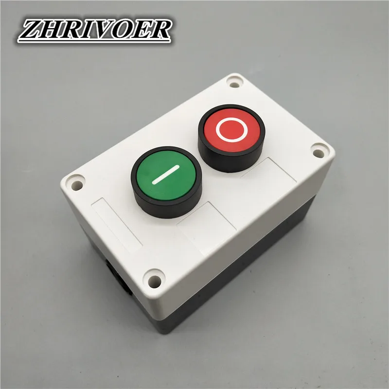 22mm XB2 interruttore a pulsante in plastica momentaneo/auto-reset con simbolo Stop Start arrow 10A/600V