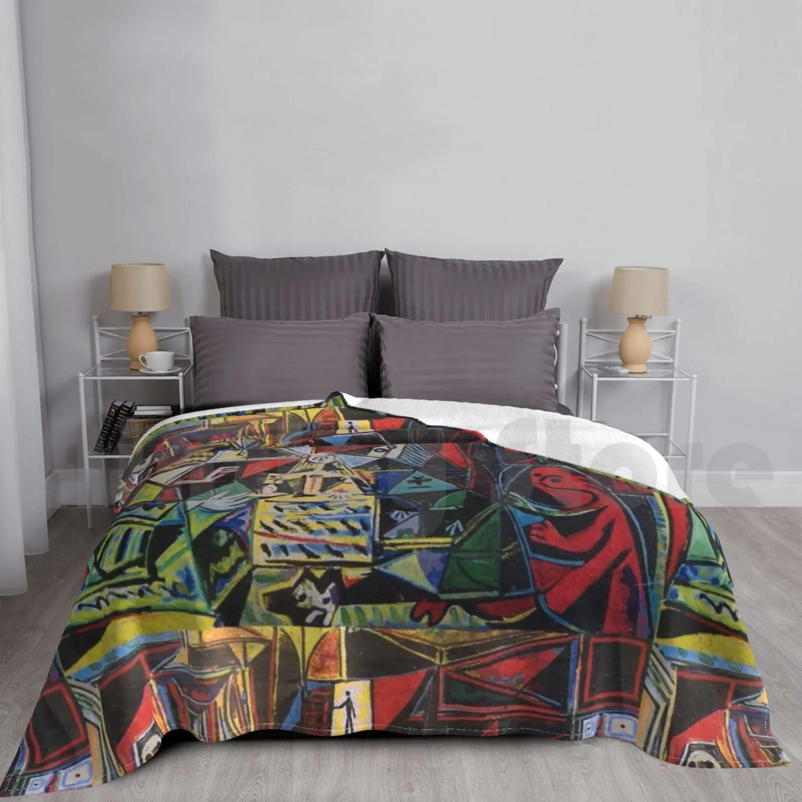 بيكاسو، بطانية لاس مينيناس أزياء مخصصة بيكاسو لاس مينيناس Cubism الملونة