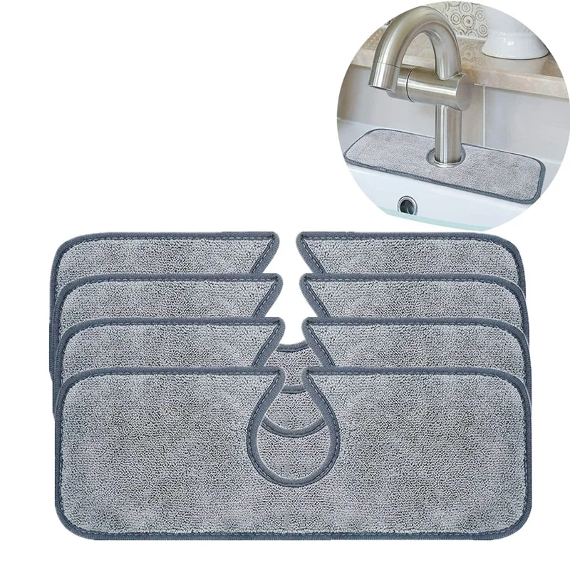 Kitchen Faucet Absorbent Mat Sink Splash Guard Microfiber Faucet Splash Catcher Countertop Protector for Kitchen Bathroom