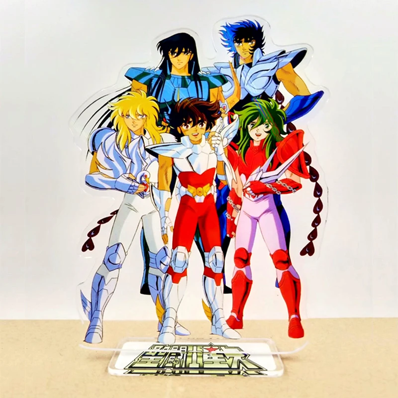 Saint Seiya Ikki Hyoga Shiryu Shun acrylic standee figurines desk decoration cake topper anime