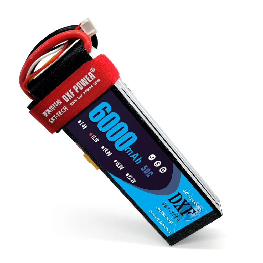 DXF Power 3S 11.1v 6000mah 50c RC lipo battery for rc airplane helicopter Li-ion batteria AKKU cell car Done Fpv