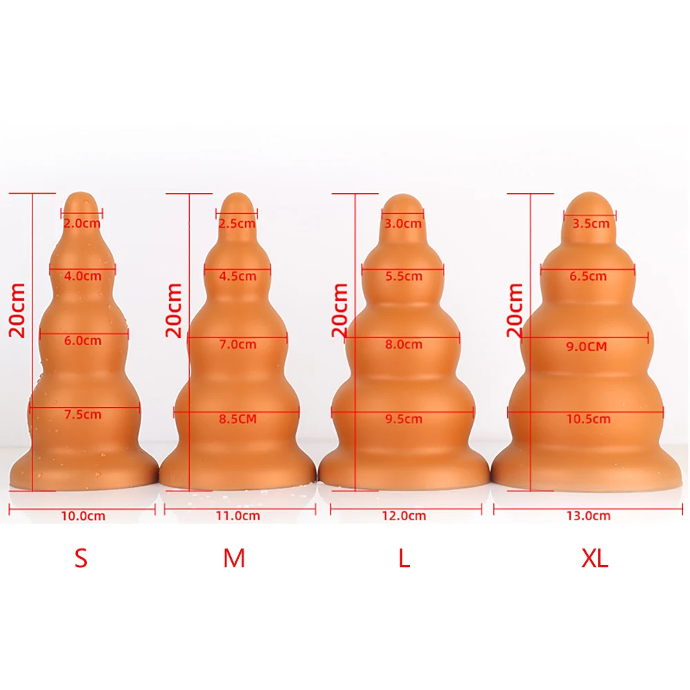 20CM Huge Anal Beads Plug Anal Sex Toy Soft Silicone Butt Plug Men Prostate Massage Vagina Stimulation Buttplug With Suction Cup