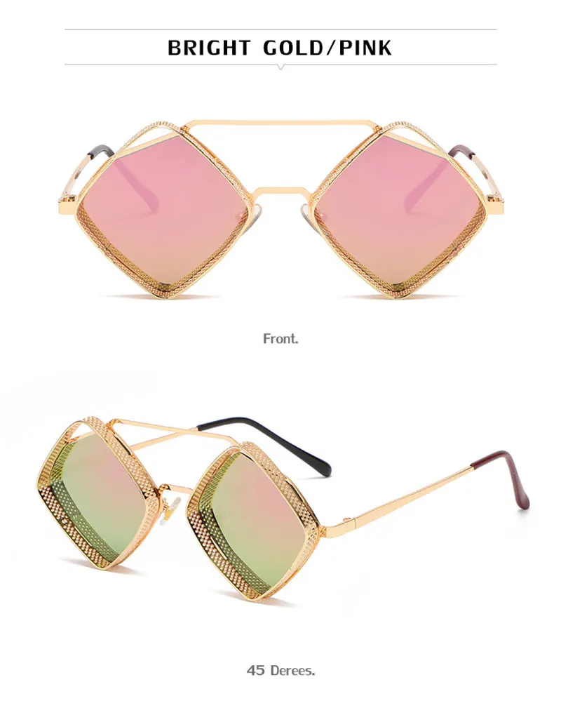 Mimiyou SteamPunk Hohle Rhombus-Sonnenbrille für Herren, Retro-Legierungs-Sonnenbrille für Damen, modische Brillen, Marke UV400, Brillen, Sonnenbrillen – Detail 21