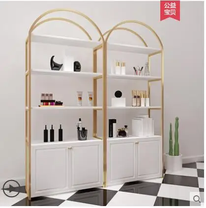 Beauty salon cosmetics display cabinet Nail shop shelf maternal and child shop display shelf multi-layer shelf combination