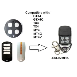 For Mhouse GTX4 GTX4C TX4 Garage Remote Control Rolling Code Door Opener 433mhz gate door remote replacement opener key