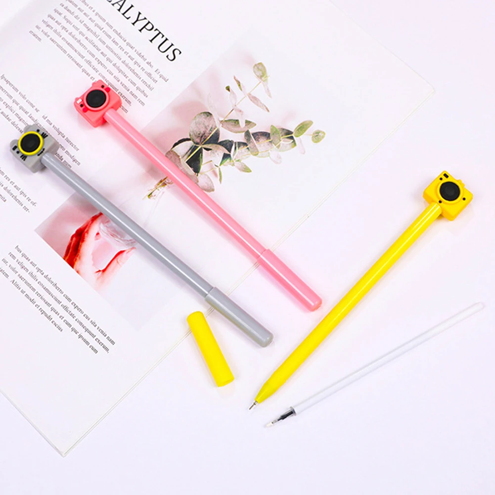 Cartoon Camera Ink Gel Pen Writing Marker Student School Office Stationery Gift Portable Non-toxic Smooth Writing Camera Design