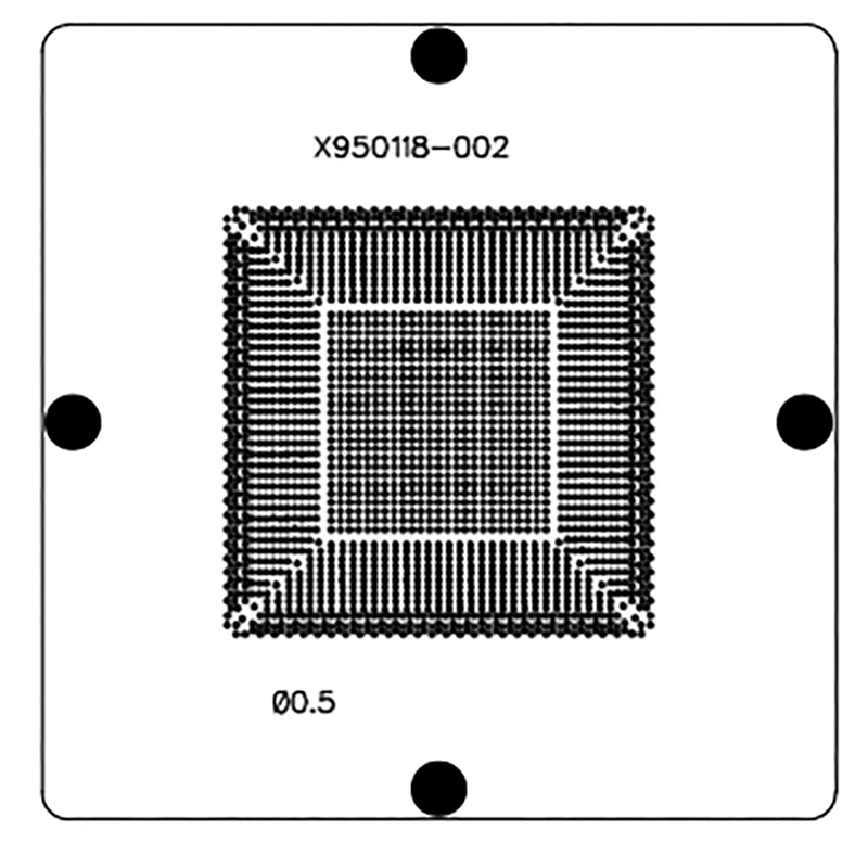 Direct Heating 8080 9090MM Stencil For X950118 X950118-002 0.5MM Game Console Display Chip CPU BGA Stencil Template Reballing To