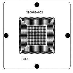 Direct Heating 8080 9090MM Stencil For X950118 X950118-002 0.5MM Game Console Display Chip CPU BGA Stencil Template Reballing To