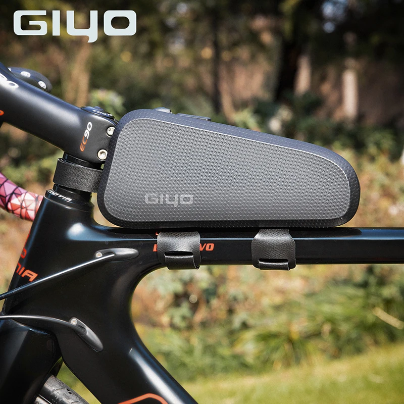 Giyo Waterproof Bicycle Top Tube Bag Cycling Stem Mount Pannier Road Bike Triathlon Bag Front Beam Tube Bag MTB Storage Pouch