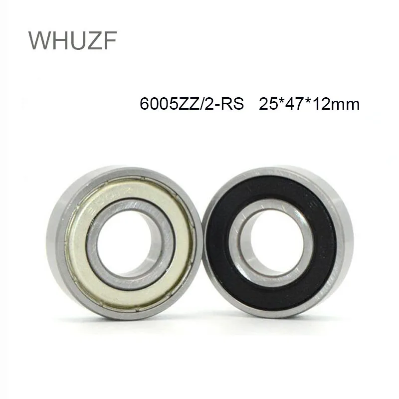 

WHUZF 2PCS 6005ZZ RS ZZ RS RZ 2RZ High Quality Deep Groove Ball Bearing Double Steel/Rubber Sealing Cover 6005-2RS 25*47*12 mm