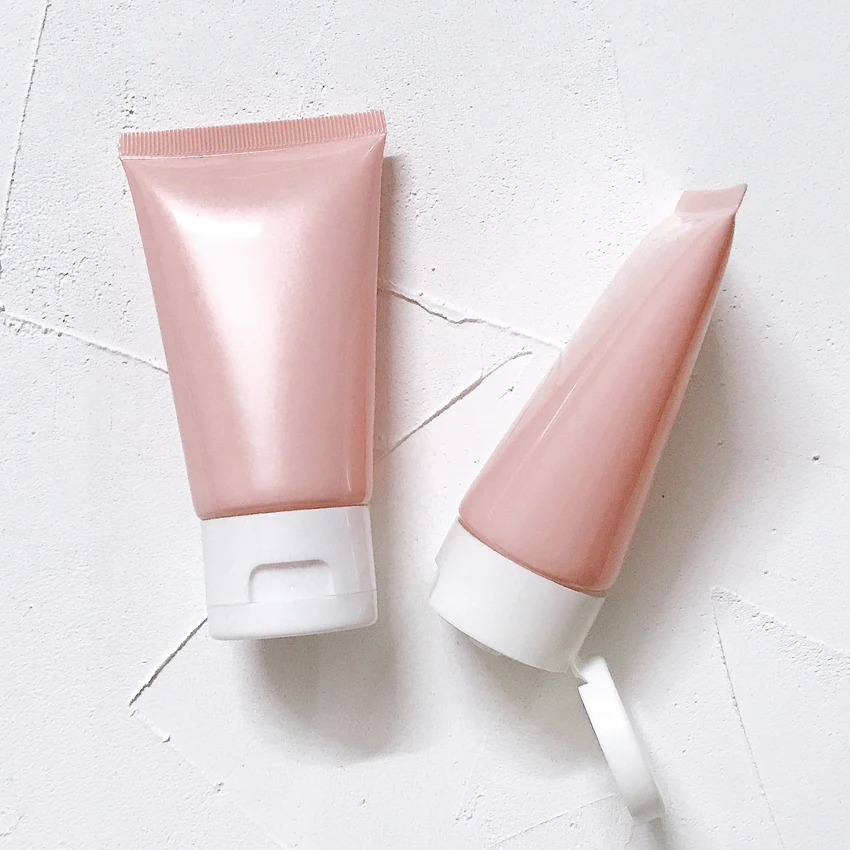 

10/30/50pcs 60g 60ml Cosmetic Soft Tubes Pearl Pink Cream/Lotion Bottle Cleansing Face/Facial Cream Containers Refillable Tubes
