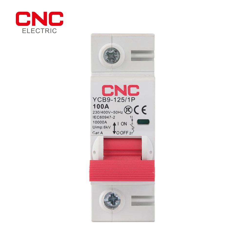 

CNC YCB9-125 1P MCB Household Din Rail AC 230/400V 63A/80A/100A/125A 10kA Air Switch Mini Circuit Breaker