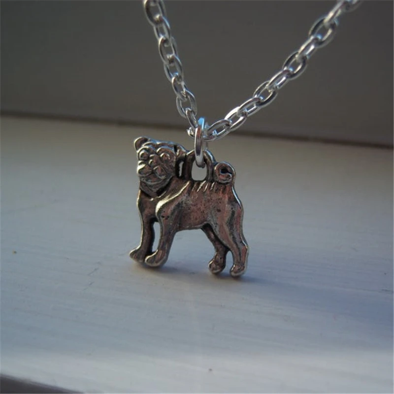 Pug Necklace - Dog Necklace - Animal pendant necklace