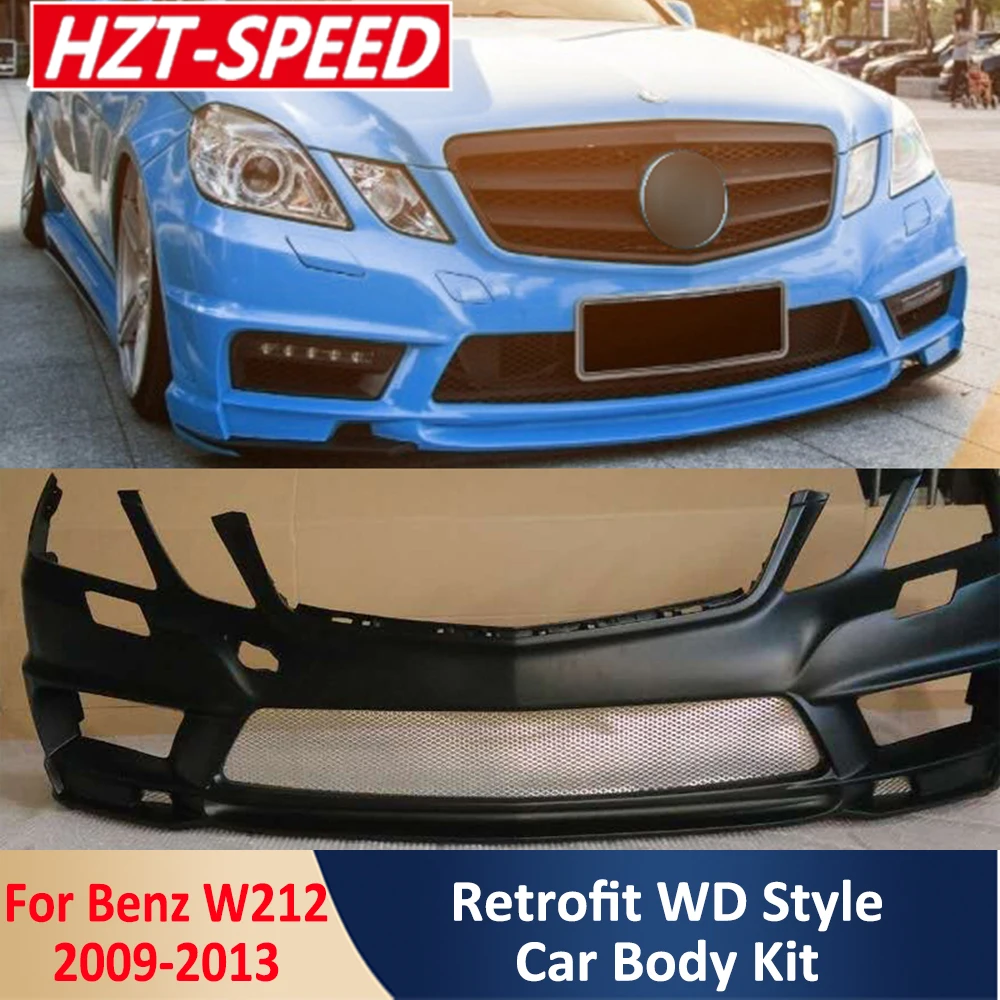 

W212 Modify to WD Style Resin Unpainted Car Body Kit Front Rear Bumper Side Skirts For Benz W212 E200 E260 E300L 2009-2013