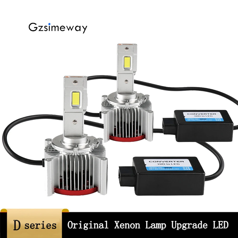 2Pcs No Error Free Canbus D1S led headlight D3S D1R D4S D4R D5S D2R D2S led car lights bulb 70W 15200LM 6000K HID ballast to led