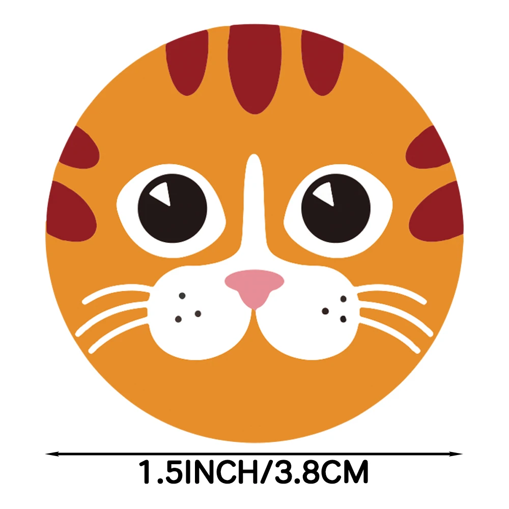 500Pcs/ม้วนน่ารักการ์ตูนสัตว์สำหรับโรงเรียนครูตกแต่งคลาสสิก1นิ้วกระดาษเด็กเครื่องเขียนสติกเกอร์