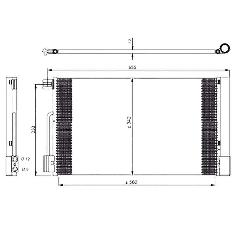 for Car Fiat Punto Qubo VAUXHALL Opel Corsa Adam AC Air Conditioning A/C Condioner Condenser 13310103 55700406 1850119 6455GA