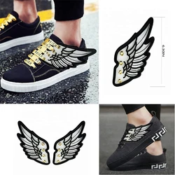 Personality Punk Shoes Wings Accessories Black Transparent Angel Wings for Ice Skates Shoes Sneakers DIY Shoe Wings Decorations