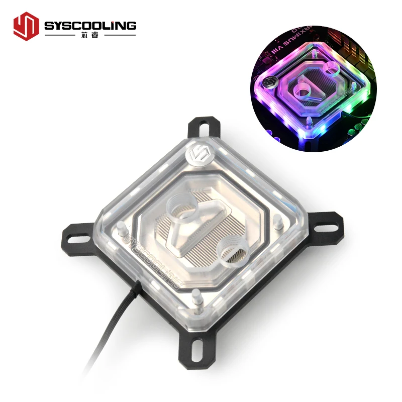 Syscooling PC water cooling kit for Intel CPU socket PETG tube liquid cooling system RGB support