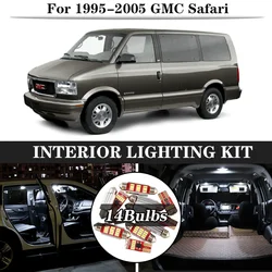 14x Canbus Error Free LED Interior Light Kit Package for 1995-2005 GMC Safari Car Accessories Map Dome Trunk License Light