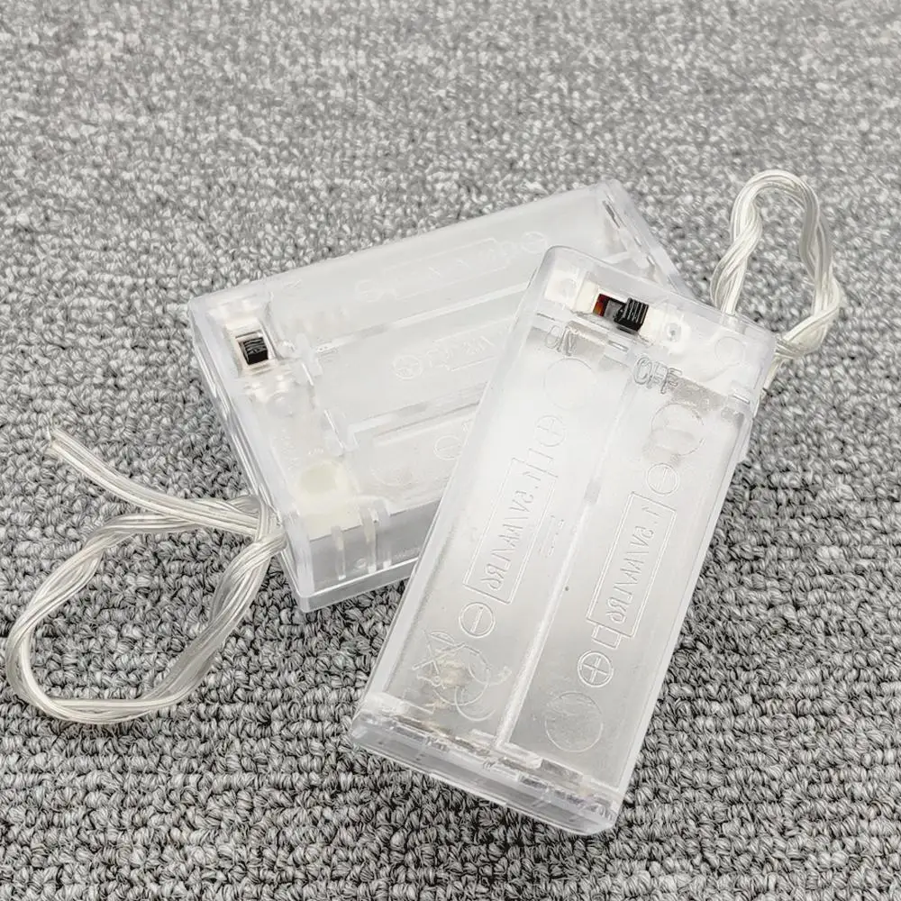 AA Battery Holder Battery Storage Case With Switch New AA Battery Box Case With Switch Transparent