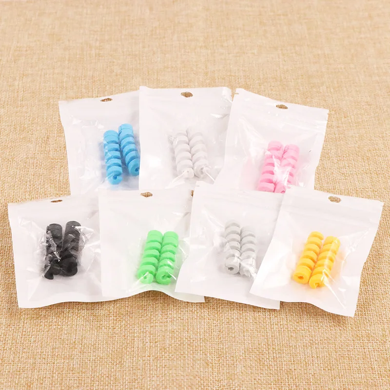 4pcs/Pack 2Pcs/Pack Spiral USB Cable Cover Organizer Management Wire Protector for Charging Data Earphone Mouse Line Cable Wire