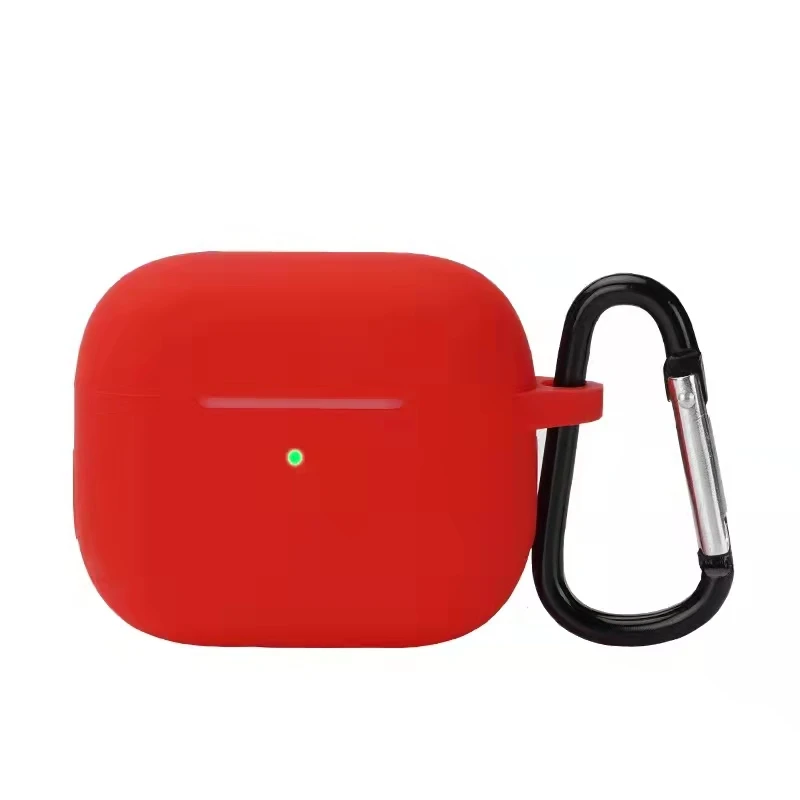 Funda de silicona para AirPods 3, funda magnética 2021, carga inalámbrica para AirPods 3, funda protectora para auriculares, con gancho