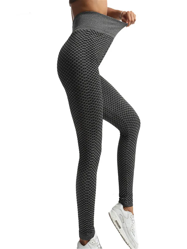 YGYEEG Push Up Leggings Women\'s Clothing Fitness High Waist Workout Jeggings Honeycomb Seamless Sport Pencil Pants Ankle-Length