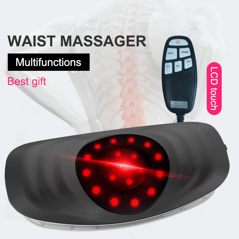 

Infrared Electric Lumbar Traction Device Waist Back Massager Vibration Massage Lumbar Spine Support Waist Relieve Waist Fatigue