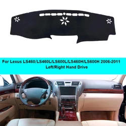 For Lexus LS460 LS460L LS600L LS460H LS600H 2006- 2011 2 Layers Car Dashboard Cover Carpet Cape Rug Pad Carpet Dashmat Sun Shade