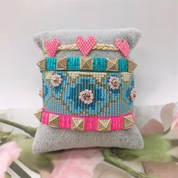 ZHONGVI Miyuki Flower Bracelet For Girl Jewelry 2021 Fashion Heart Jewellery Bohemian Beaded Pulsera Adjustable Bracelets Gifts