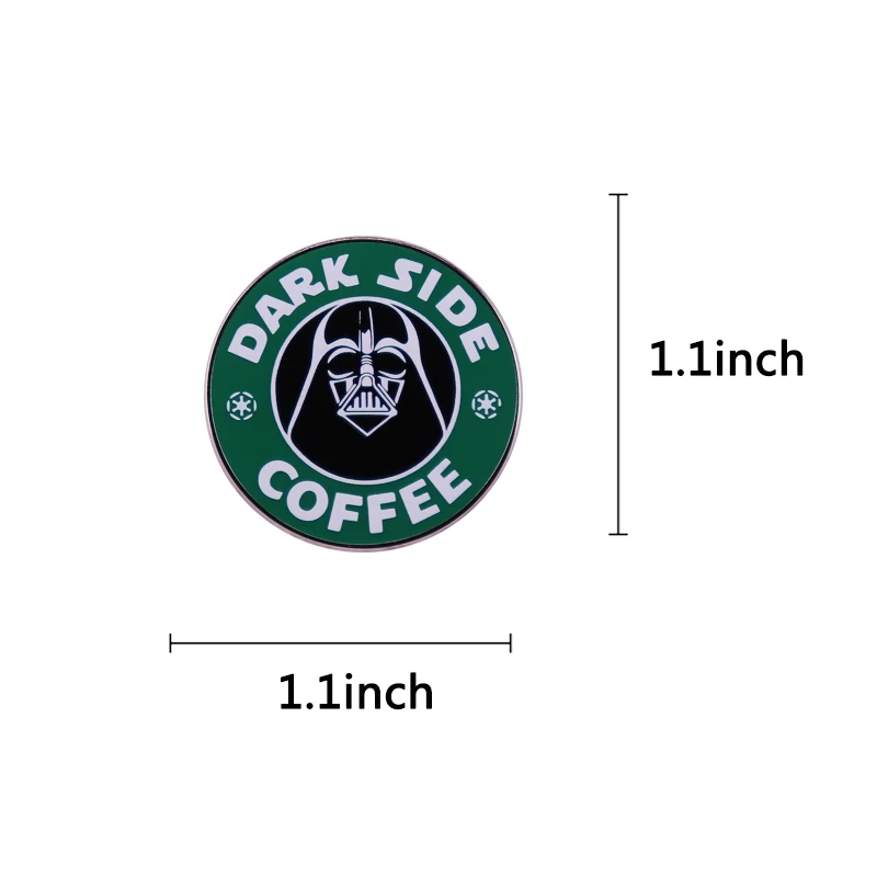 الجانب الداكن دبوس القهوة بروش شارة