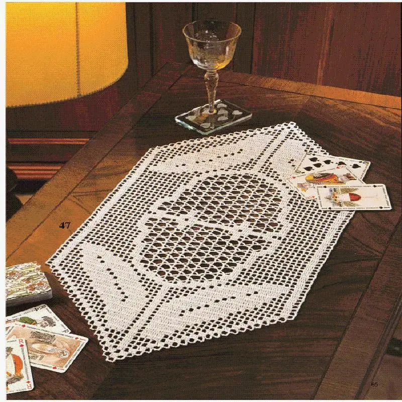 Luxury Lace Crochet knitting patterns Book for Tablecloth and lace cushion golden lace