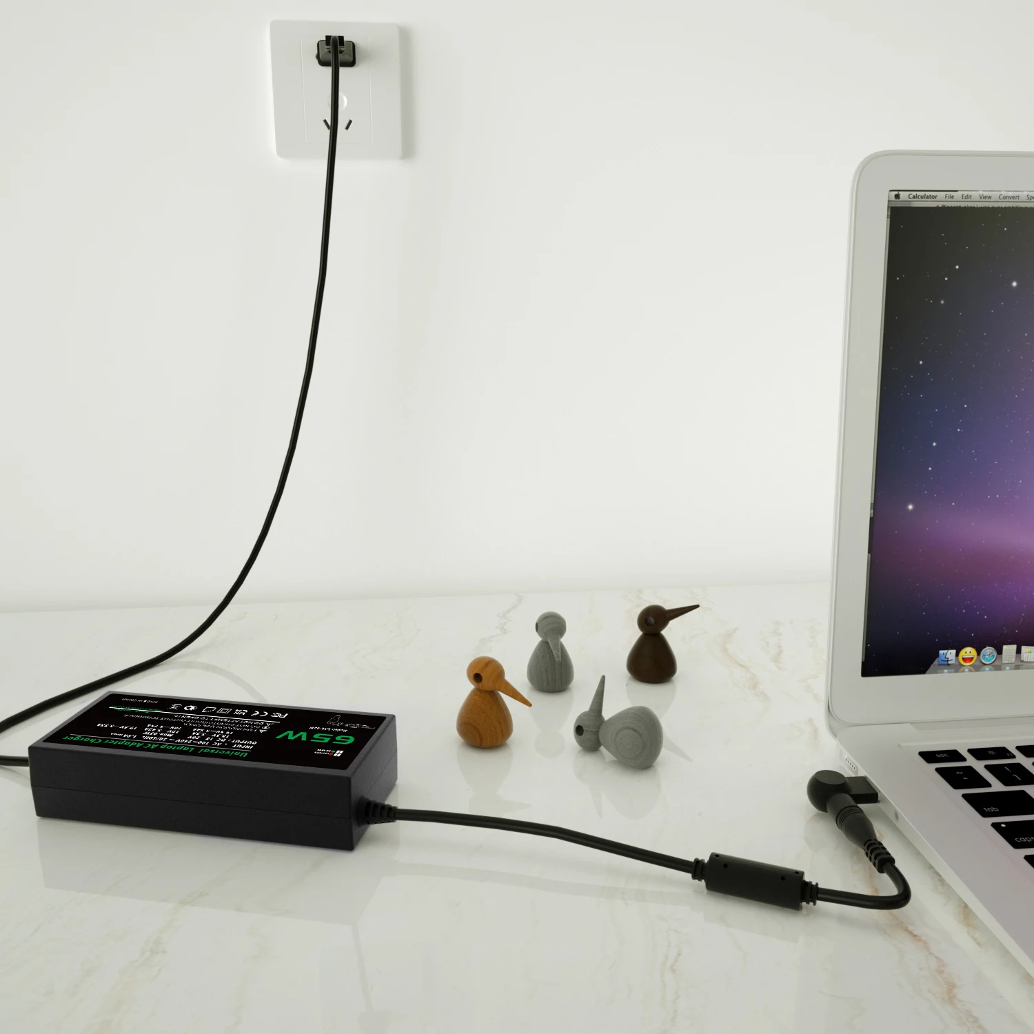 65W Universal AC Power Adapter ชาร์จแล็ปท็อปโน้ตบุ๊คแล็ปท็อปแหล่งจ่ายไฟ EU/US/UK สาย